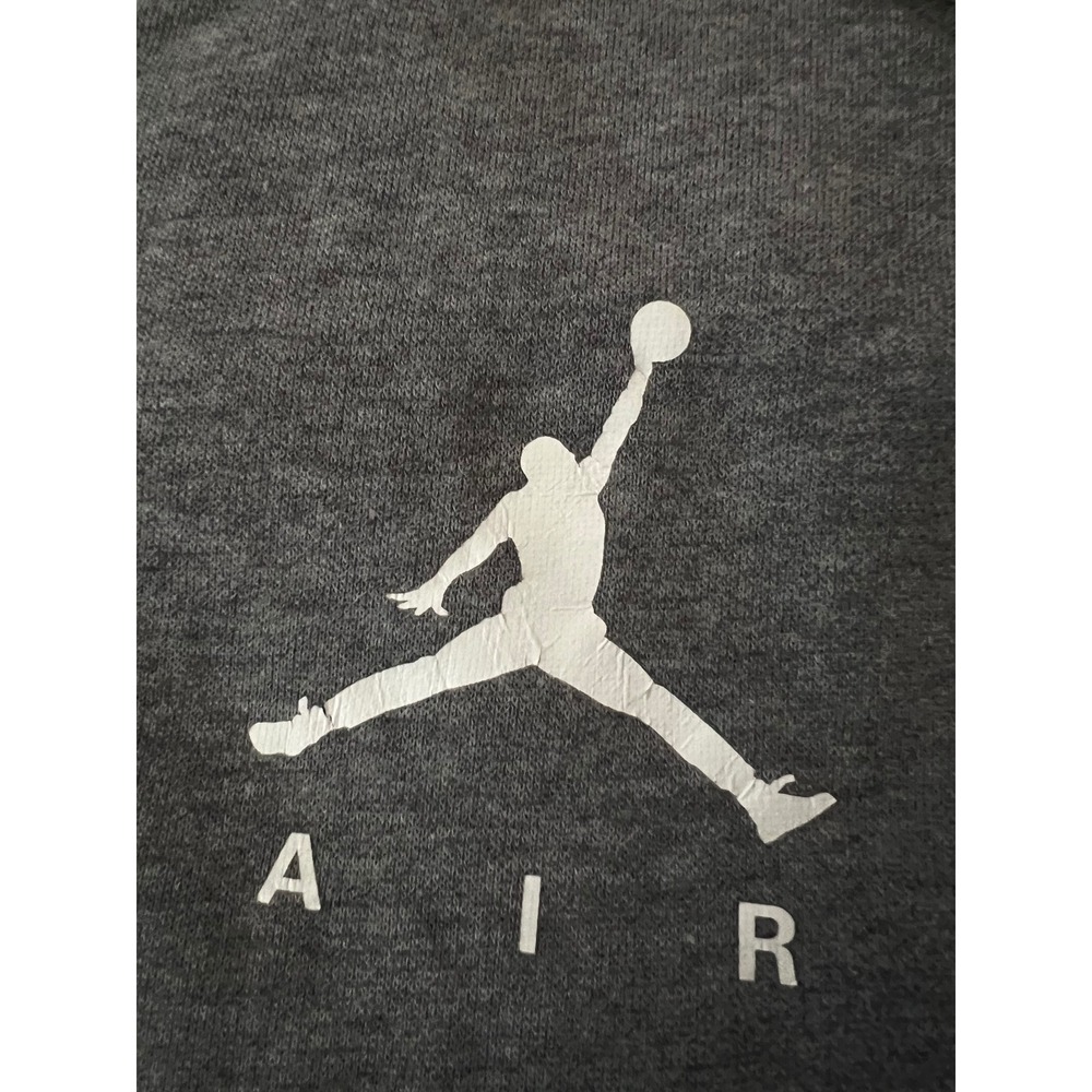 Jordan Air Boys Youth XL Gray Full Zip Hoodie Jumpman Logo Heathered Fleece - Picture 6 of 9